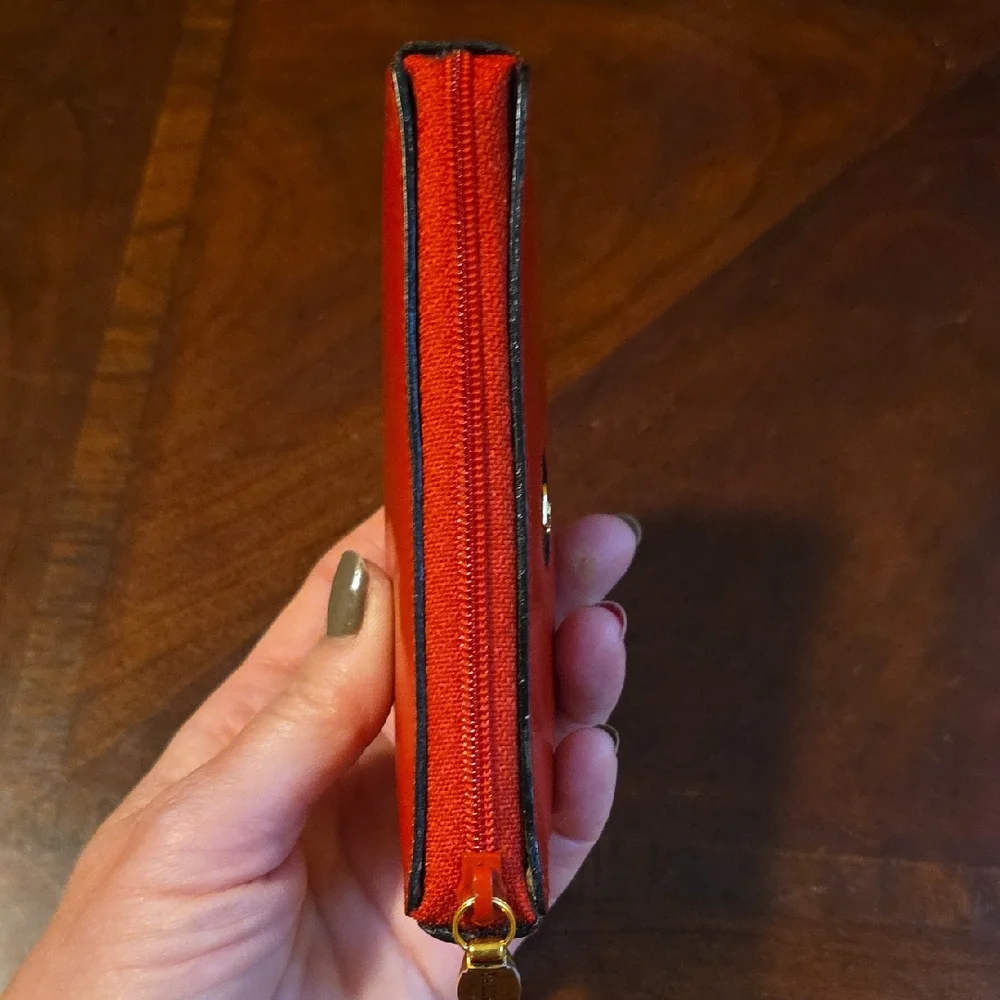 Bally Red Leather Key & Card Holder EUC